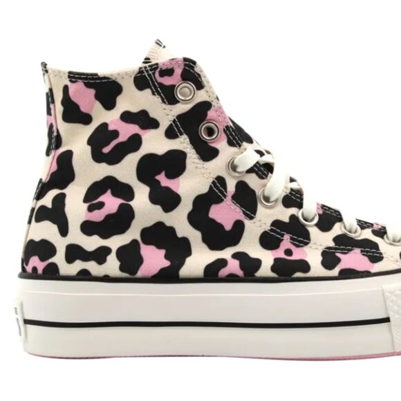 Limited edition Chuck Taylor All Star Lift High Pink Leopard - Women's Sz9 - Picture 1 of 8